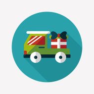 shopping cart flat icon with long shadow N24