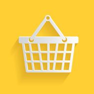 Basket symbol clean vector N2