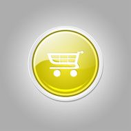 Shopping Circular Vector Yellow Web Icon Button N2