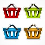 Shopping colour baskets
