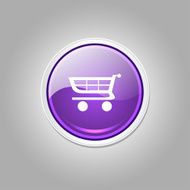 Shopping Circular Vector Purple Web Icon Button N3