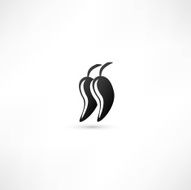 Icon of red hot chili pepper N5