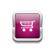 Shopping Rounded Rectangular Vector Pink Web Icon Button