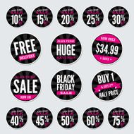Black Friday Retail Stickers