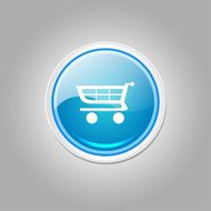 Shopping Circular Vector Blue Web Icon Button N2