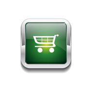 Shopping Rounded Rectangular Vector Green Web Icon Button N2
