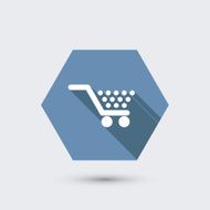 vector modern flat icon with long shadow N33