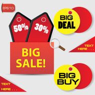 Big Sale banner set for text vector