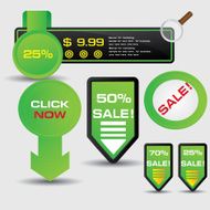 Green banner for business promotion vector