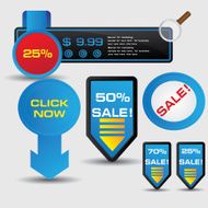 Blue Banner for text vector