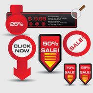 Red Banner for text vector