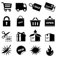 Shopping icons - Black series N2