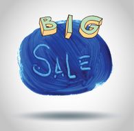 Sale labels brush style Vector N5