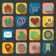 Flat Website and Internet Icon