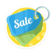 Vector Sale Tag Flat Round Icon