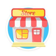 Vector Shop Round Icon