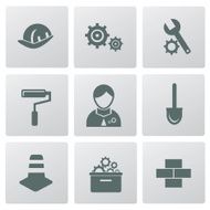 Construction symbol icons vector