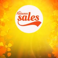Autumn sale realistic Leaves typography poster N10