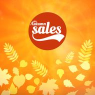 Autumn sale realistic Leaves typography poster N16
