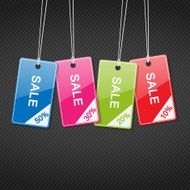 Set of colored tags for sale N2