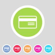 Bank credit card flat icon N2