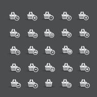 Shopping icons vector
