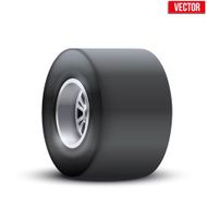 sports car wide wheel vector illustration