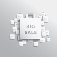 Modern shopping sale design vector