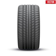 Realistic rubber tire symbol Vector Illustration
