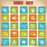 Website icons Vintage version 2 vector N2