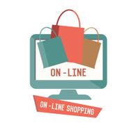 On line shopping symbol on white background N2