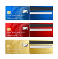 Vector credit card two sides N2