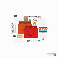 Vector modern shooping infographic background N2