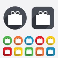 Gift box sign icon Present symbol N55
