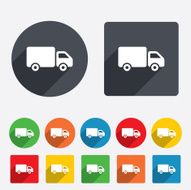 Delivery truck sign icon Cargo van symbol N4