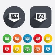 Buy now sign icon Online buying arrow button N3