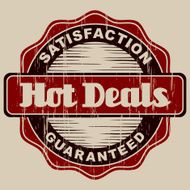 Vintage Hot Deals Label