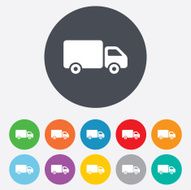 Delivery truck sign icon Cargo van symbol N5