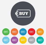 Buy sign icon Online buying Euro button N4
