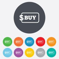 Buy sign icon Online buying dollar button N2