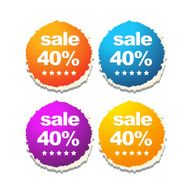 colorful sale labels