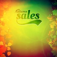 Autumn sale design template N2