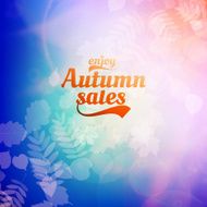 Autumn sale realistic Leaves typography poster N31