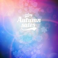 Autumn sale realistic Leaves typography poster N32