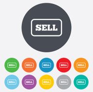 Sell sign icon Contributor button