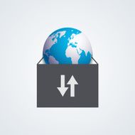 Vector worldwide delivery background Eps 10