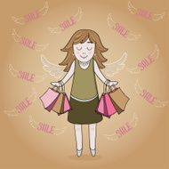girl with sale bags N2