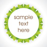 creative green or natural banner label design