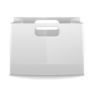Empty Shopping Bag on white for advertising and brandin
