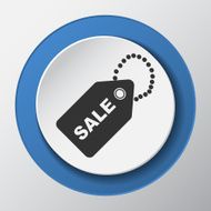 Price label Sale paper icon with shadow